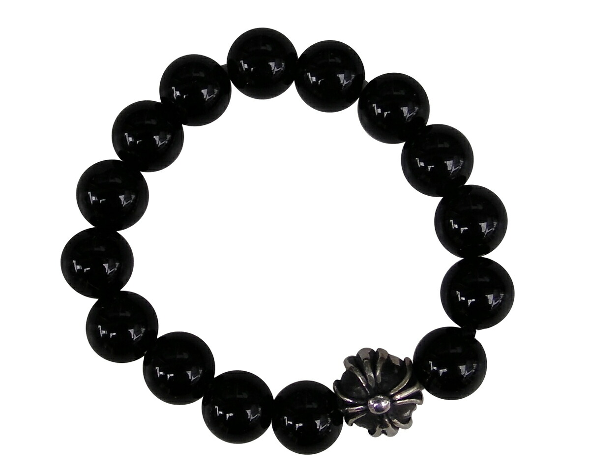 楽天市場】chrome hearts black tourmaline & 1 silver beads bracelet