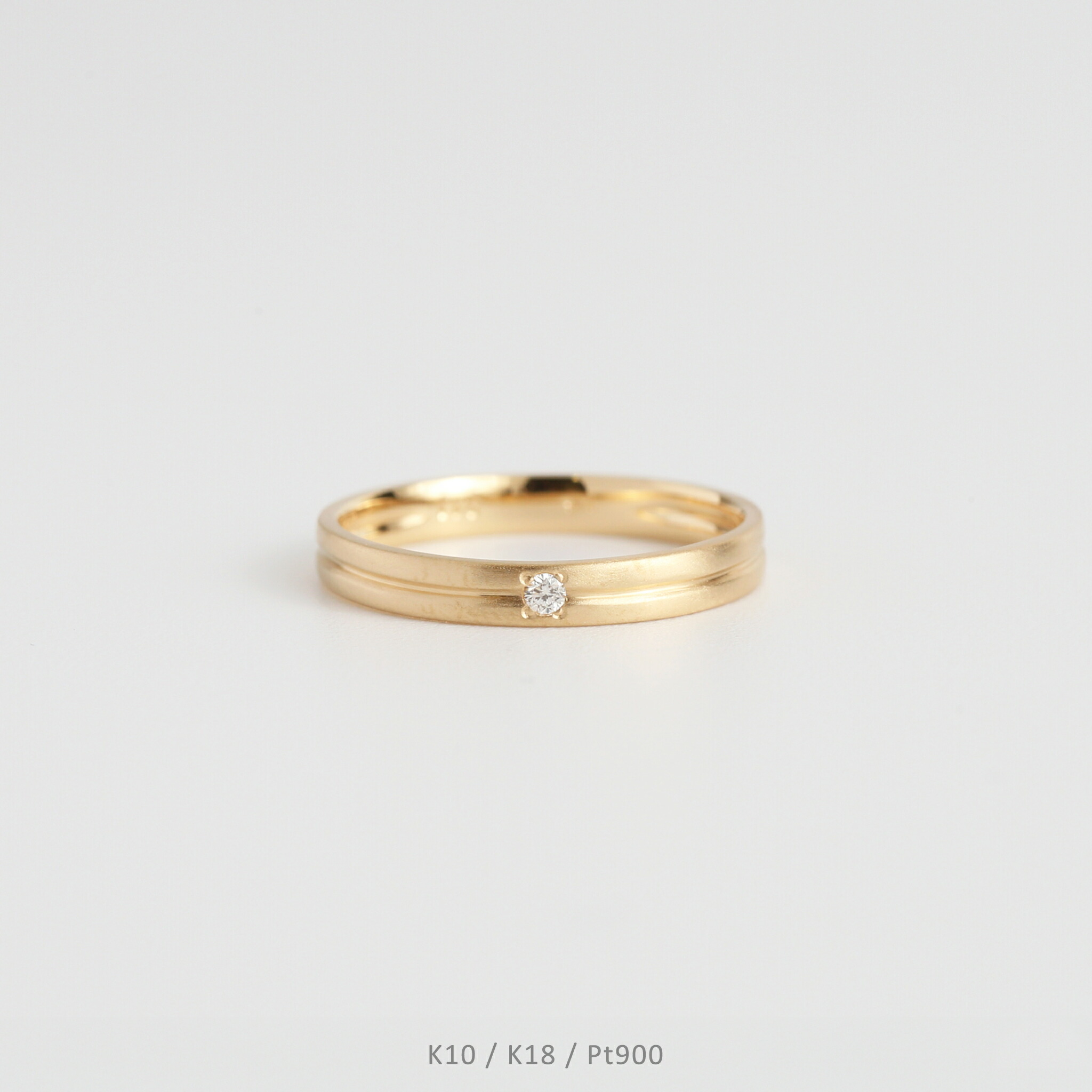 楽天市場】【Purete Ring】 K10/K18/Pt900 一粒 ダイヤモンド 艶消し