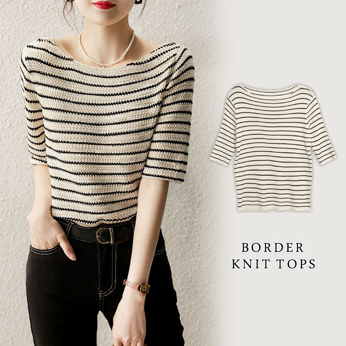 楽天市場】ニットトップス レディース サマーニット セーター トップス