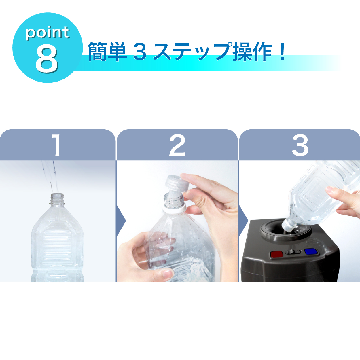 楽天市場】ペットボトル ウォーターサーバー 卓上ウォーターサーバー