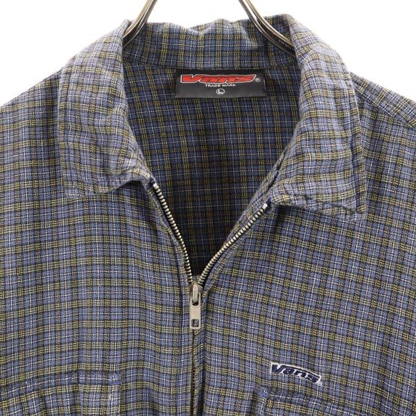 楽天市場】バンズ 90s オールド チェック ジップアップ シャツ