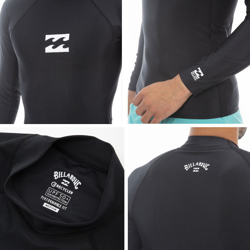 楽天市場】ビラボン ラッシュガード 長袖 メンズ ハイネック