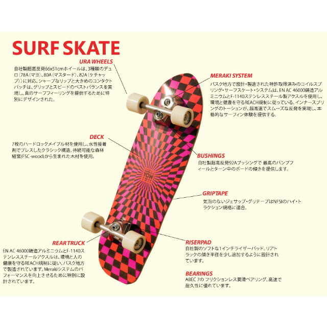 楽天市場】スケートボード 【YOW】【TEAHUPOO 34“ Surfskate Complete