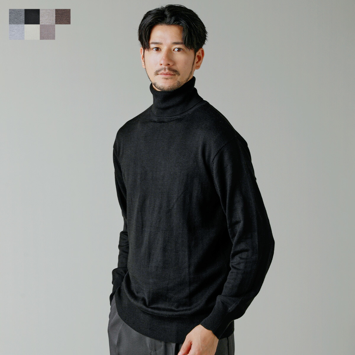 楽天市場】ニット セーター メンズ 12G ハイゲージ カシミアタッチ 春