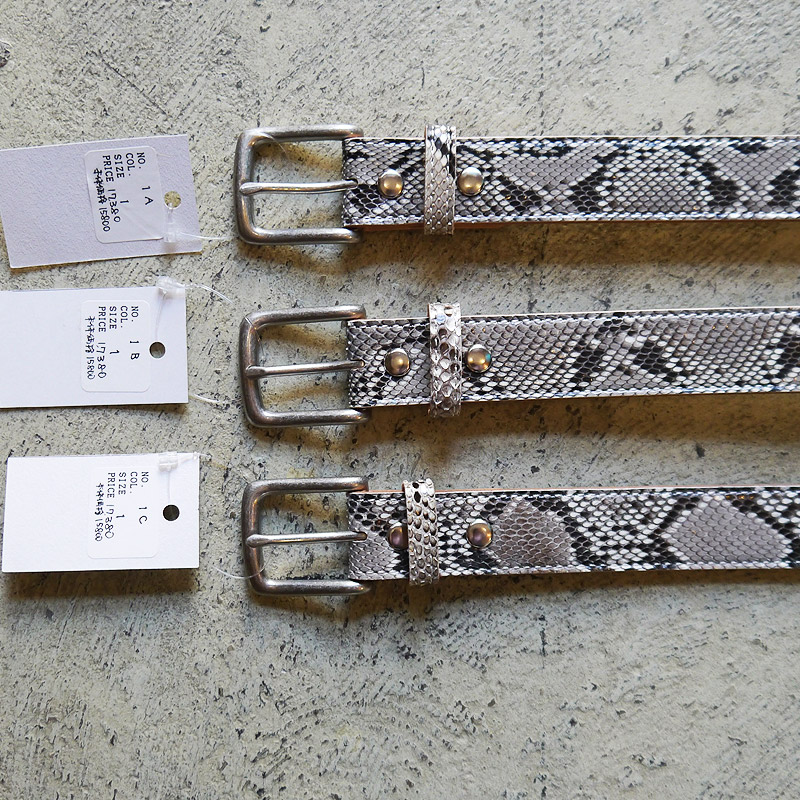 楽天市場】パイソンベルト ヌメ革 ヘビ革ベルト ヘビベルト