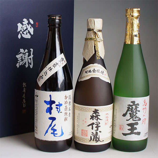 楽天市場】芋焼酎 飲み比べセット 3M 森伊蔵720ml・魔王720ml・村尾