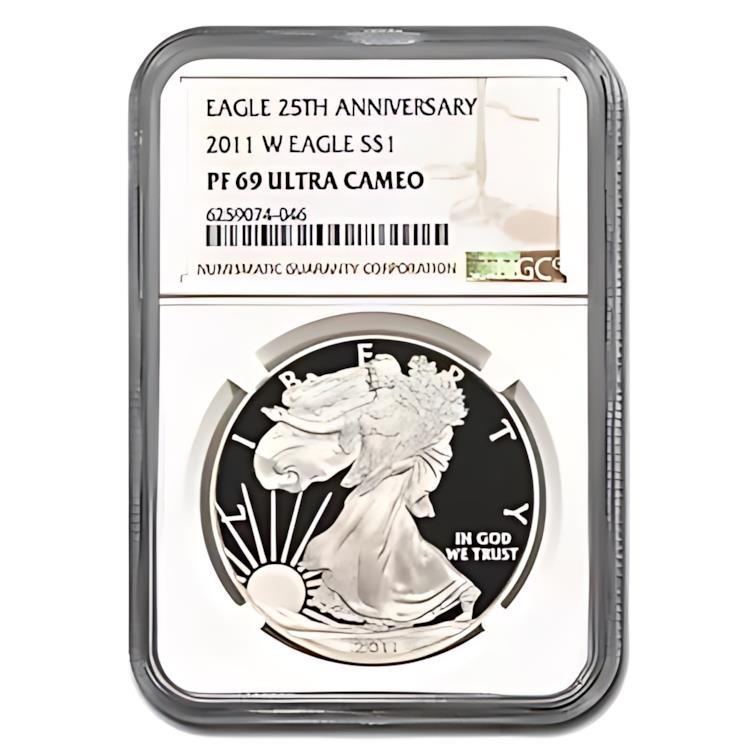楽天市場】2011-W プルーフ アメリカン シルバー イーグル PF-69 NGC