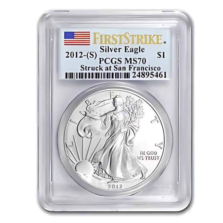 楽天市場】2012 (S) アメリカン シルバー イーグル MS-70 PCGS