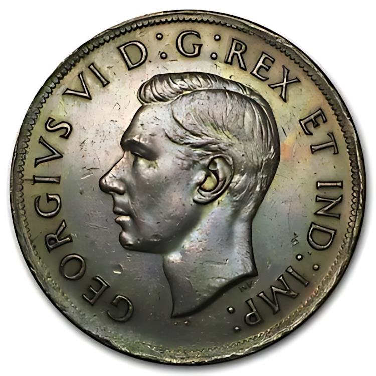 楽天市場】1938 カナダ銀ドル ジョージ 6 世 XF : 世界の紙幣・金・銀