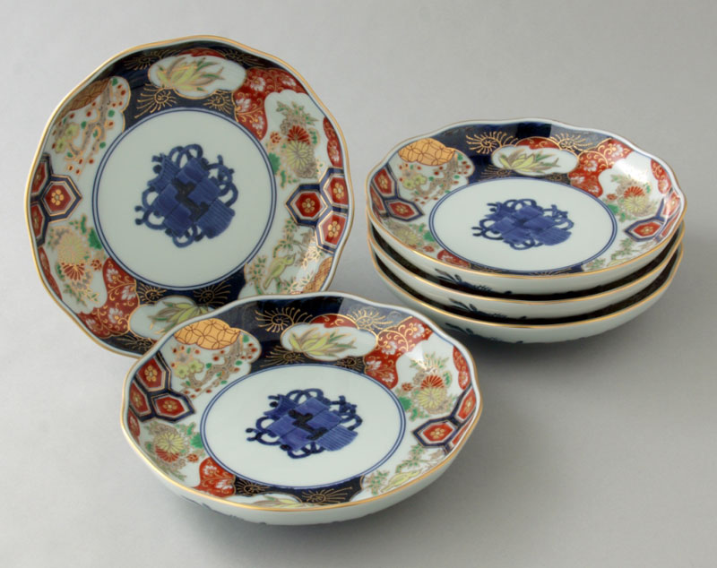 楽天市場】中皿 取り皿 セット 有田焼 巻物四君子 銘々皿揃 （径17cm