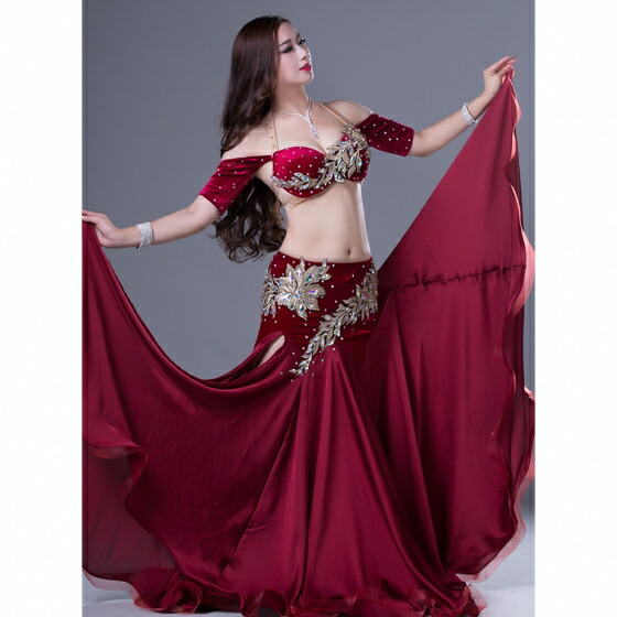 楽天市場】オリエンタル衣装 サテン＆ベロア【全3色】 パープル