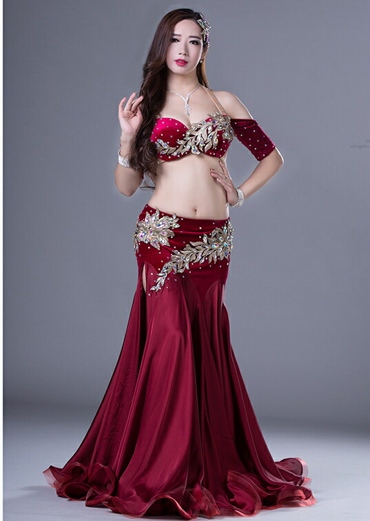 楽天市場】オリエンタル衣装 サテン＆ベロア【全3色】 パープル