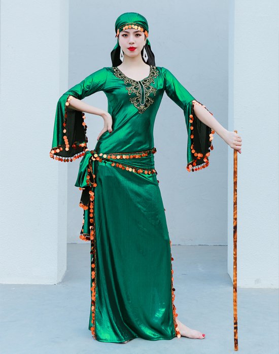 楽天市場】ベリーダンス衣装 サイーディドレス ドレス、ヒップスカーフ