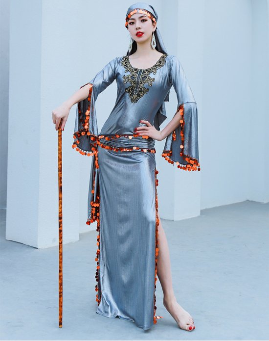 楽天市場】ベリーダンス衣装 サイーディドレス ドレス、ヒップスカーフ