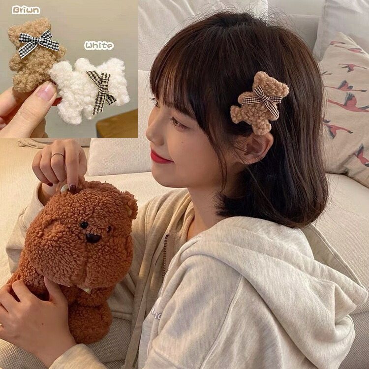 楽天市場】熊 ヘアクリップ ヘアアクセサリー レディース 髪留め
