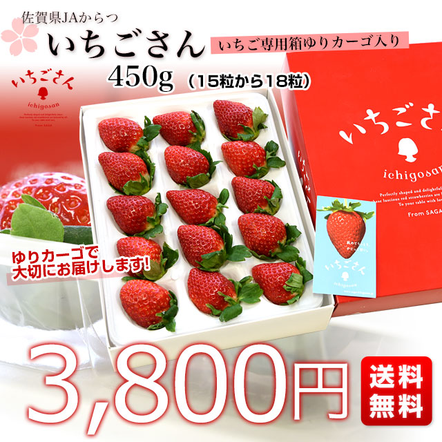 楽天市場】佐賀県より産地直送 JAからつ 新品種いちご いちごさん DX