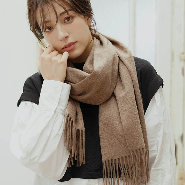 極美品】SUEWONG/スー・ウォン シルク100%ビジューストール・ショール