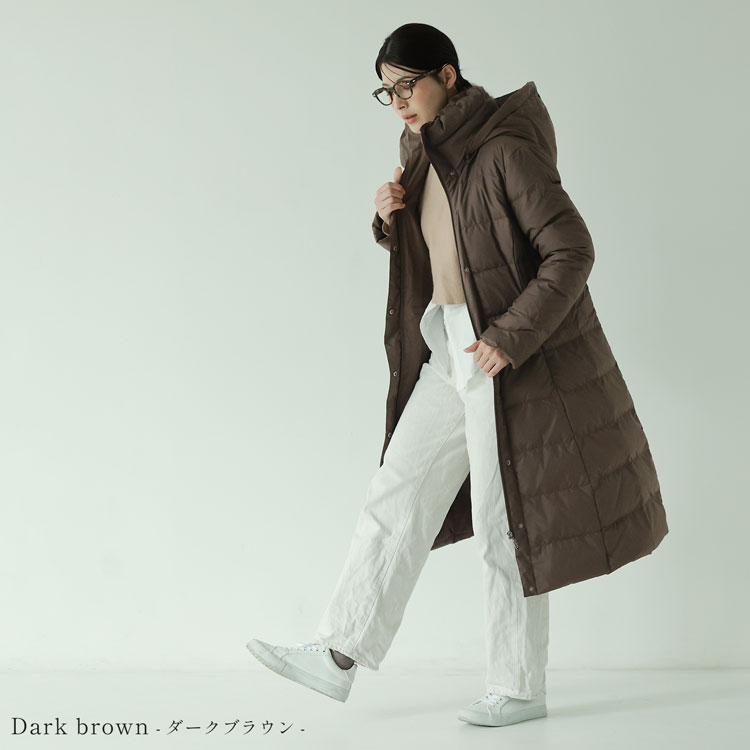 楽天市場】ダウンコート レディース ロング ダウン90% フード付き