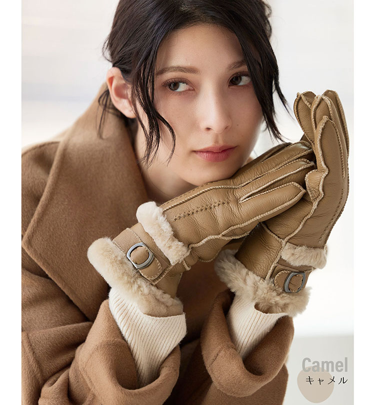 楽天市場】【期間限定価格】手袋 レディース ムートン グローブ ダブル