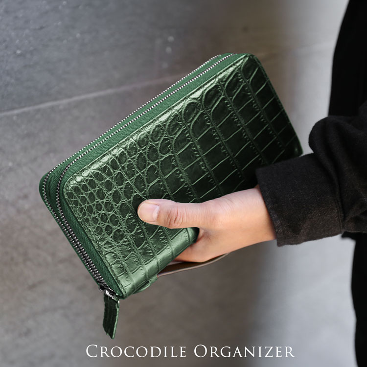 楽天市場】クロコダイル オーガナイザー クラッチバッグ ダブル