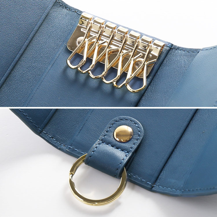 楽天市場】オーストリッチ キーケース レディース 女性 ブルー 青