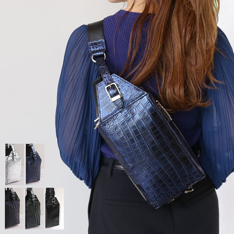 楽天市場】クロコダイル ボディバッグ レディース 日本製 マット 加工