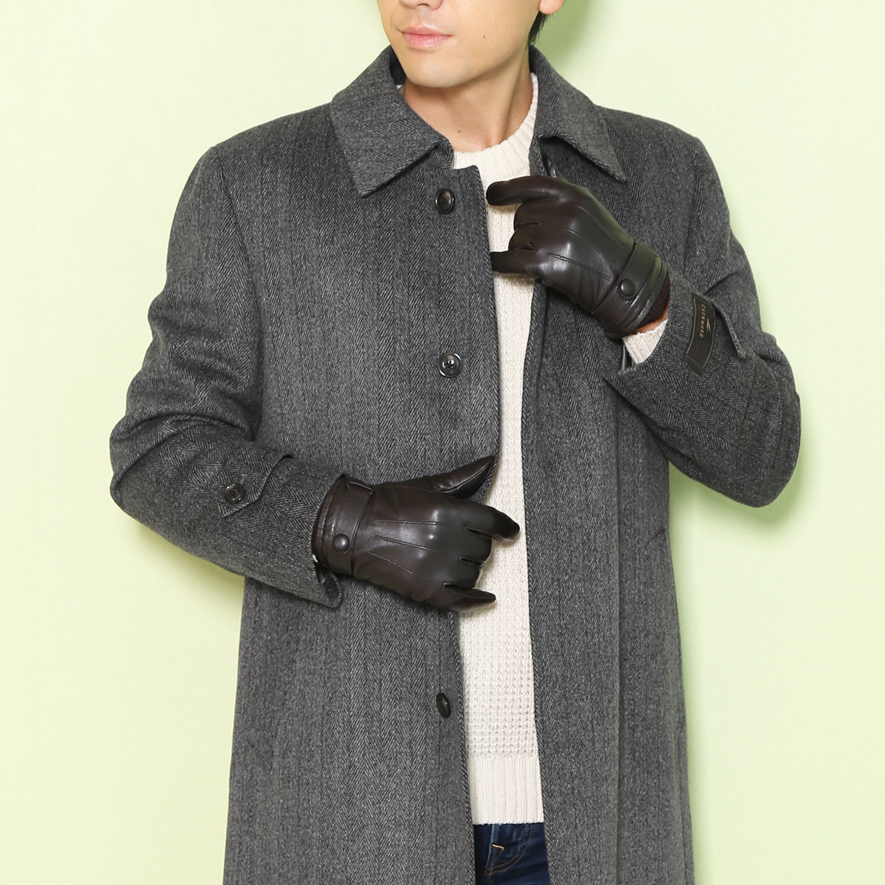 楽天市場】ステンカラーコート メンズ カシミヤ100% HALEINE ダーク