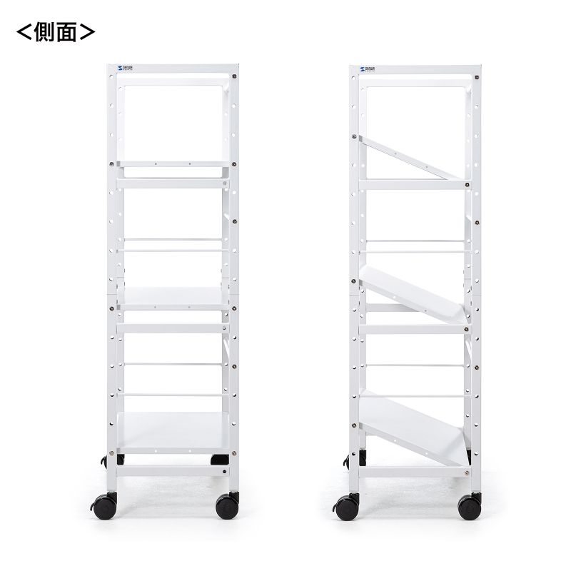 楽天市場】高耐荷重ワゴン 3段 キャスター付 耐荷重80kg 傾斜棚