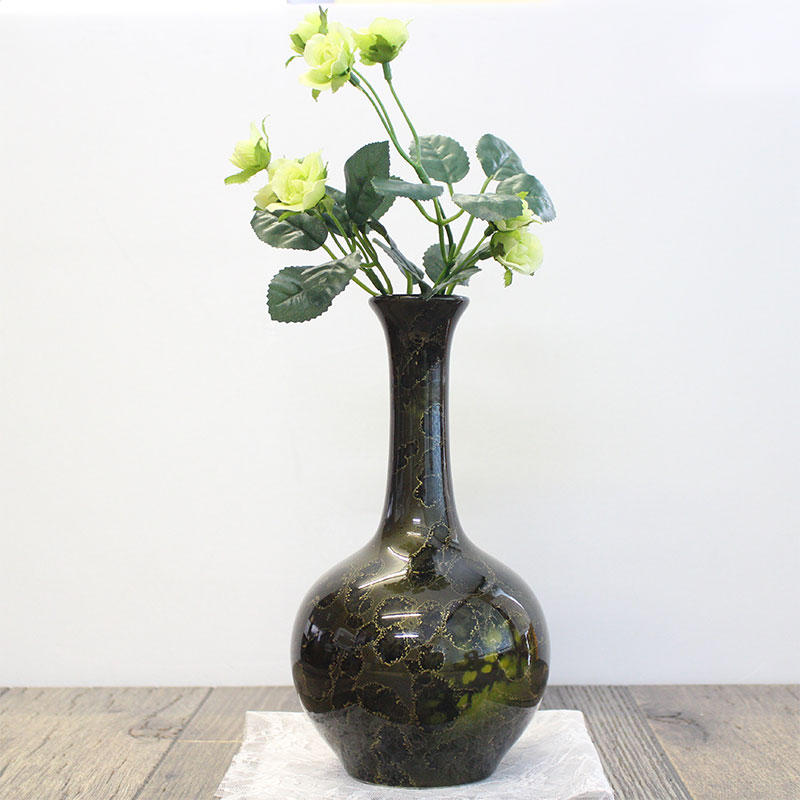 楽天市場】【アウトレット】吹錦雲母鶴首 花瓶 [Φ5×幅13×H23.3cm