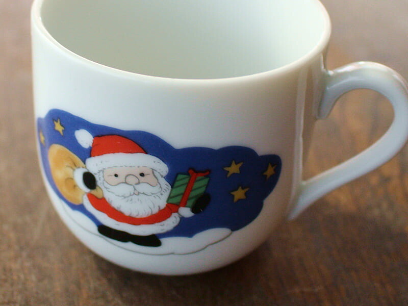 楽天市場】【アウトレット】サンタクロースの白いミニマグカップ