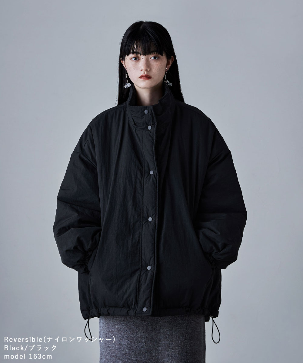 楽天市場】リバーシブル 2wayスタンドカラーパファーコート アウター