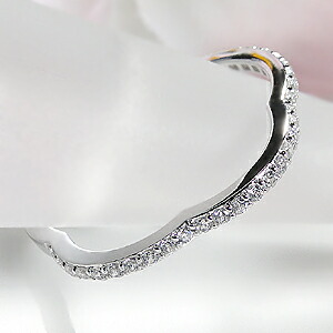 楽天市場】pt900【0.25ct】ダイヤモンド フラワー エタニティリング