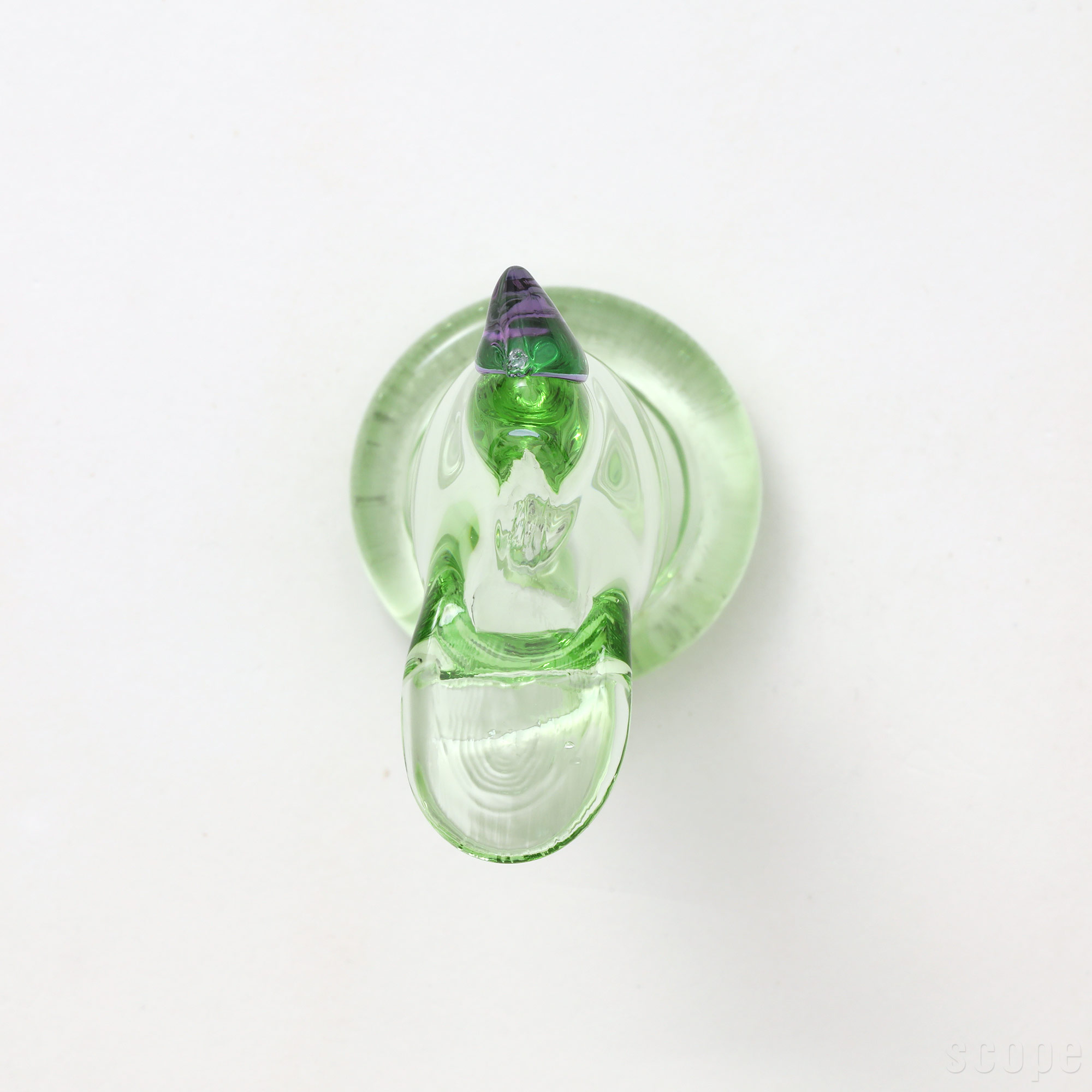 scope別注omk限定Birdsミニシエッポ脚付 アップルグリーン×ターコイズ