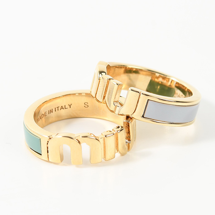 楽天市場】MIU MIU ミュウミュウ アクセサリー 指輪 エナメルメタル