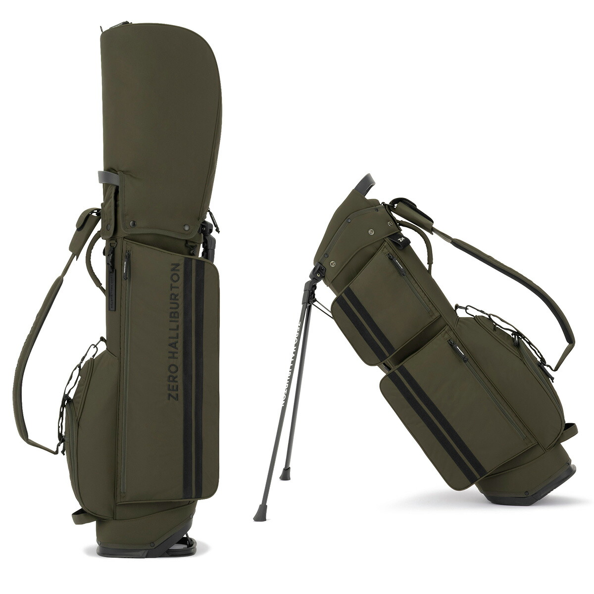 楽天市場】キャディバッグ スタンド（カラーカーキグリーン