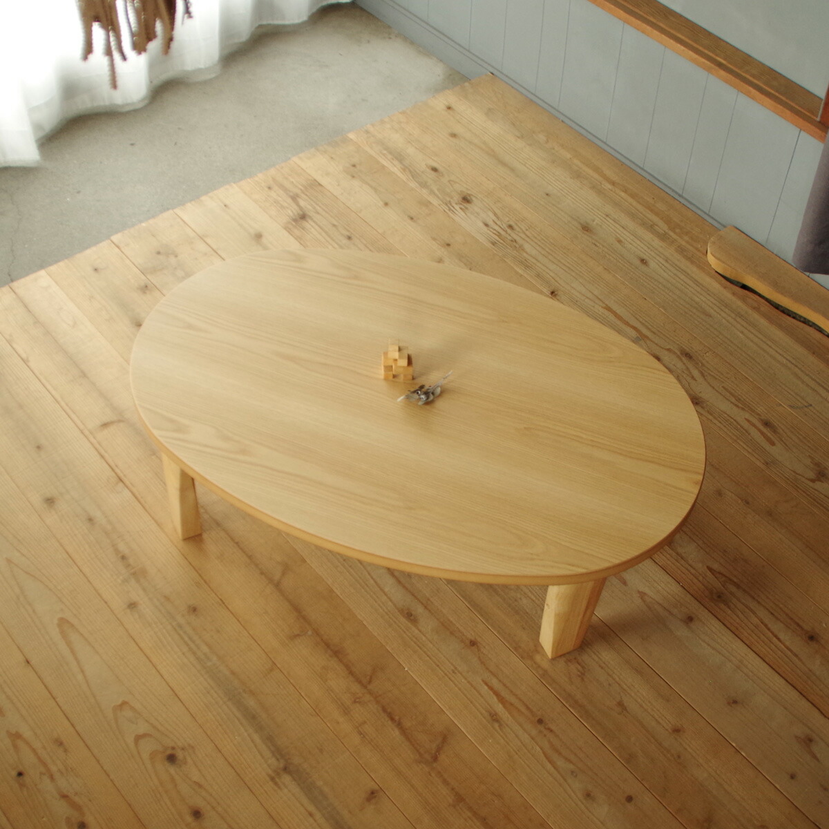 楽天市場】STAR LIGHT座卓 楕円形 折れ脚 テーブル 150×90 ナラ