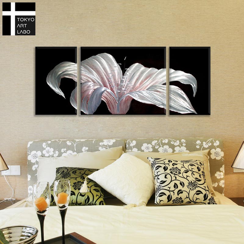 楽天市場】油絵 絵画 モノトーン 花 3枚組 スタイリッシュデザイン
