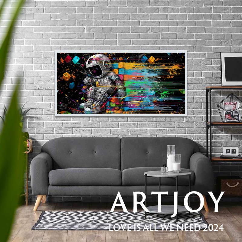 楽天市場】【新作】ARTJOY 絵画 ASTRONAUT 宇宙飛行士 50cm×95cm 額