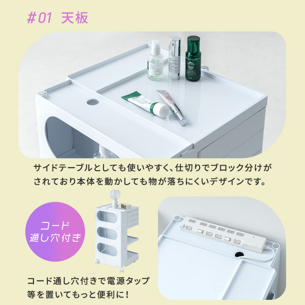 楽天市場】[SS数量限定]半額クーポン3/4 20時〜 ワゴン キャスター付き