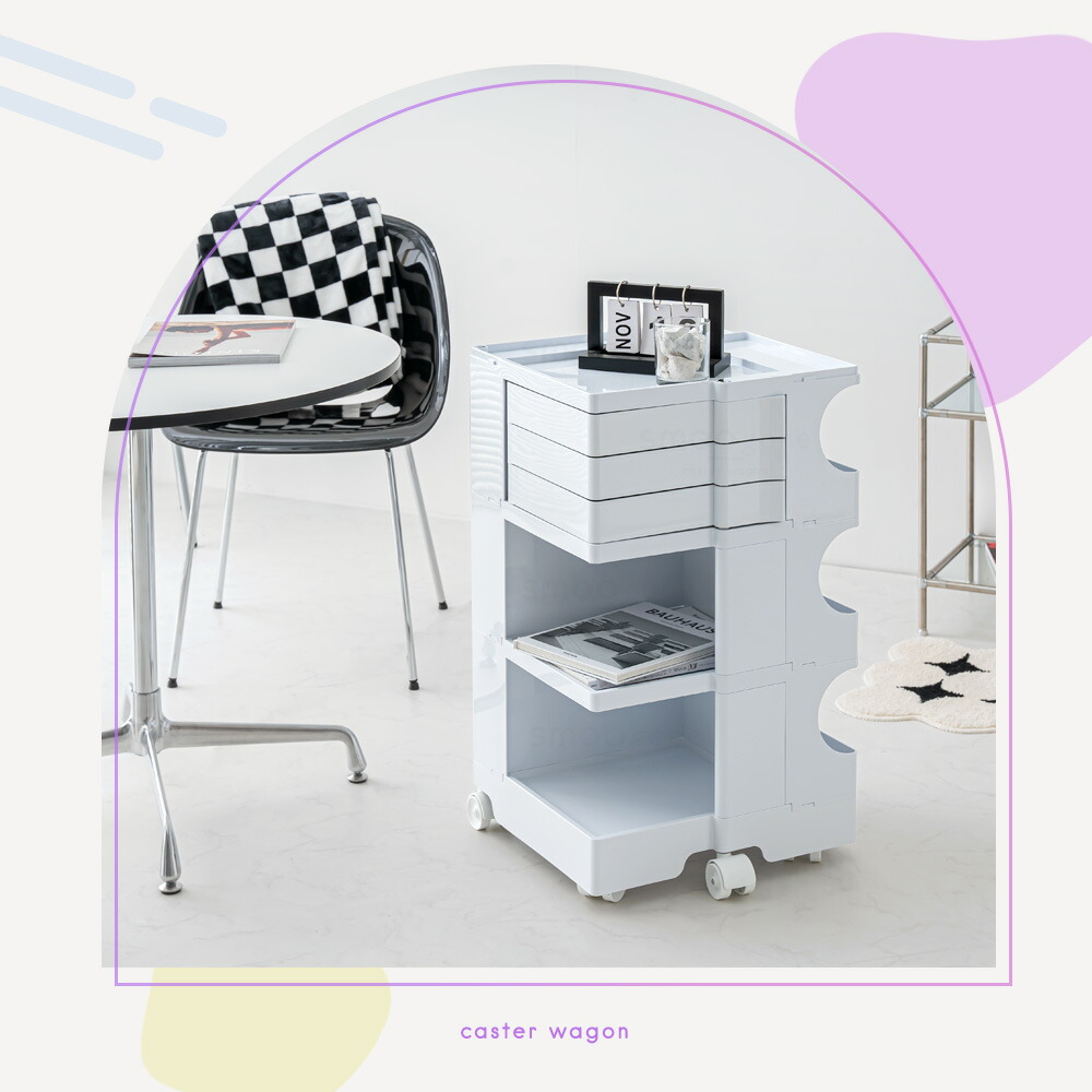 楽天市場】[SS数量限定]半額クーポン3/4 20時〜 ワゴン キャスター付き