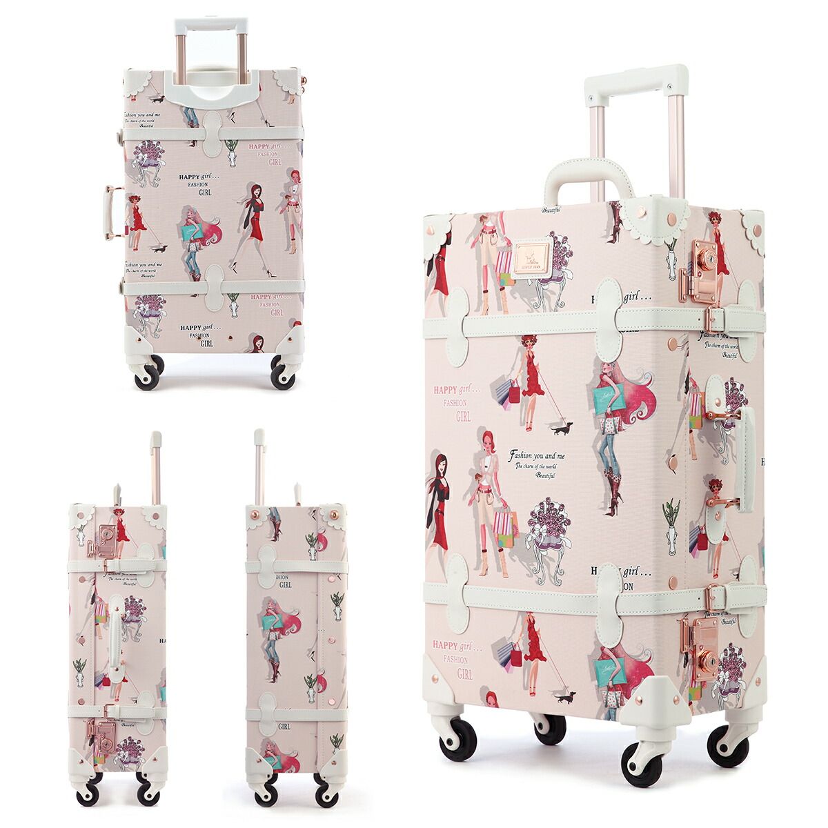 楽天市場】【uniwalker】キャリーケース かわいい 機内持ち込み レトロ