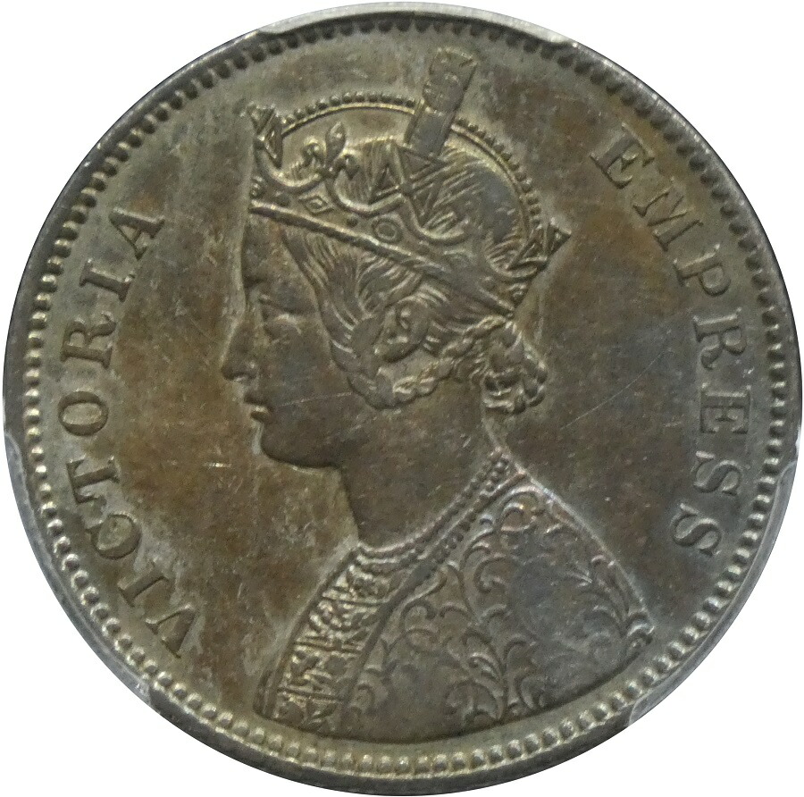 楽天市場】PCGS AU-D 1882年 インド ルピー銀貨 1882 英領インド