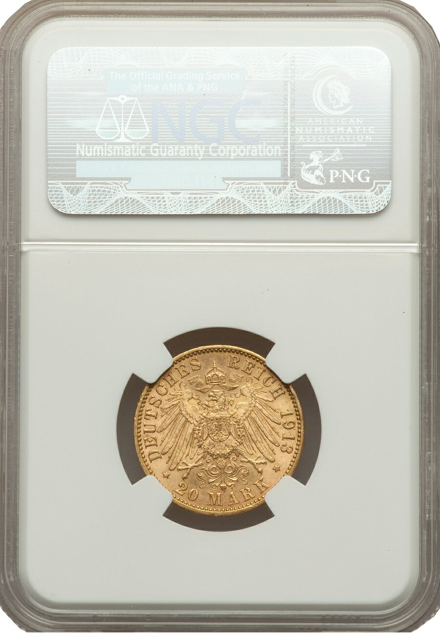 楽天市場】【高鑑定】MS65 ドイツ 20マルク金貨 NGC鑑定 アンティーク
