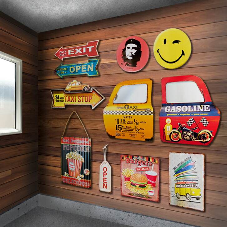 楽天市場】アメリカン雑貨 サインプレート ブリキ看板 鉢型 壁掛け