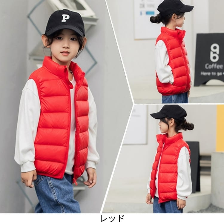 楽天市場】ダウンベスト キッズ 女の子 パープル キッズ ダウンベスト