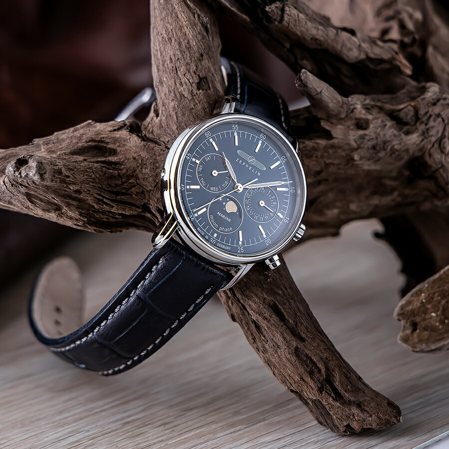 楽天市場】ツェッペリン LZ14 マリーネ 36mm ムーンフェイズ 8635-3