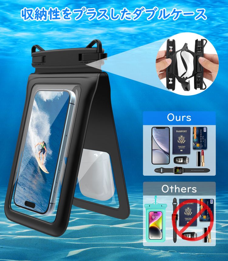 楽天市場】＼☆P10倍☆2/24迄／MoKo スマホ防水ケース タブル収納