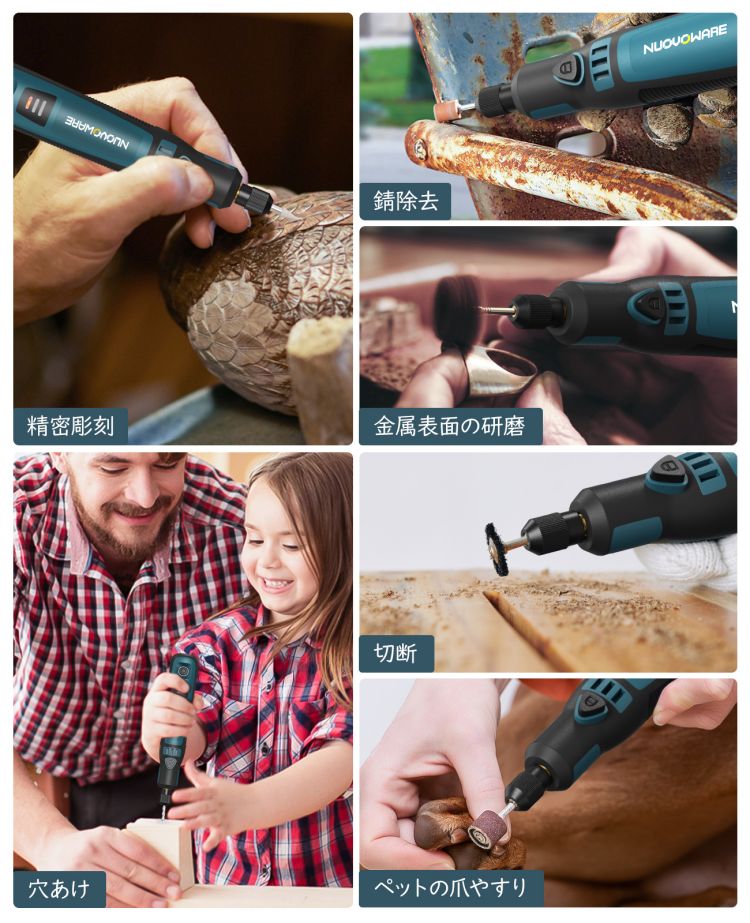 楽天市場】ミニルーター セット リューター ミニグラインダー 電動 3段