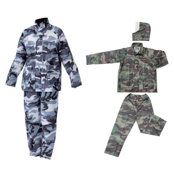 楽天市場】迷彩柄レインウェア ハリケーン （ハリケーンレインスーツ