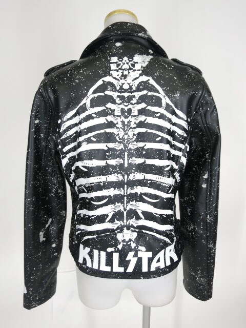 楽天市場】【中古】KILLSTAR / 骨プリントライダースジャケット